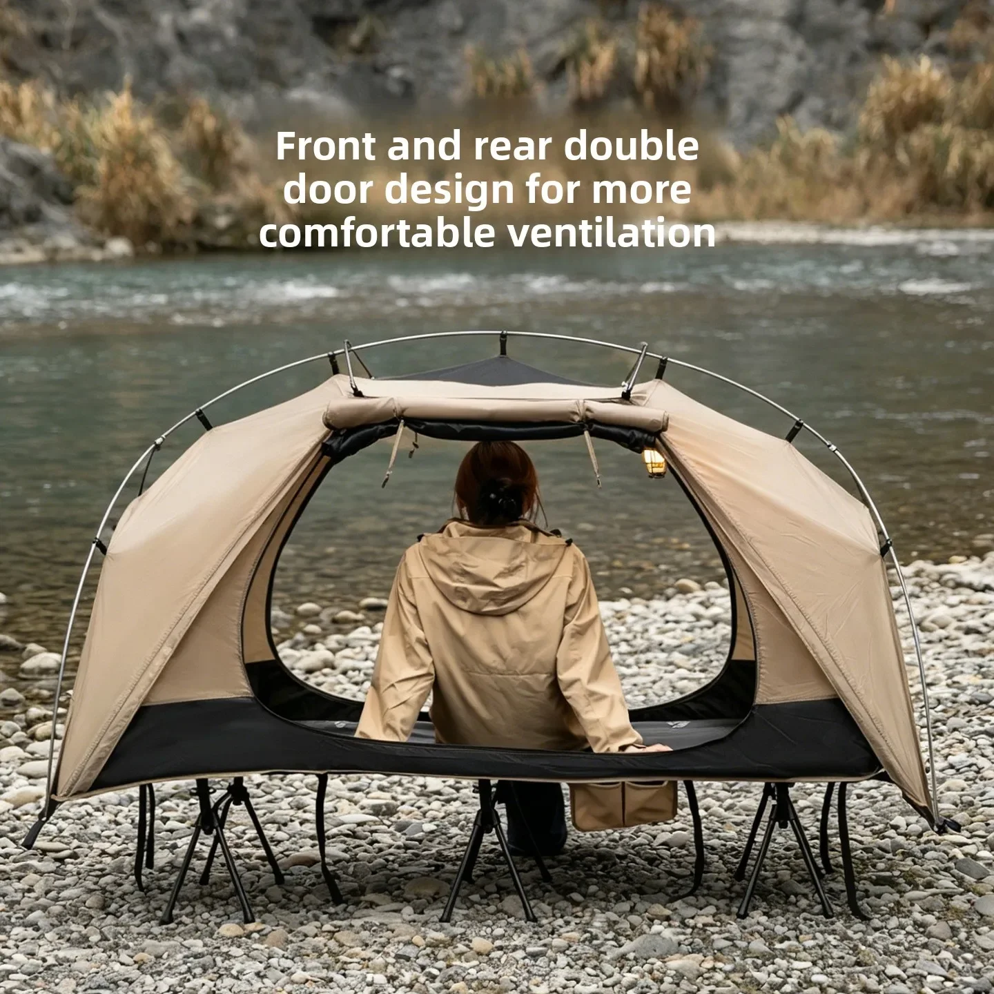 Outdoor Daybed Furniture - MOUNTAINHIKER Outdoor Camp Bed Tent Furniture