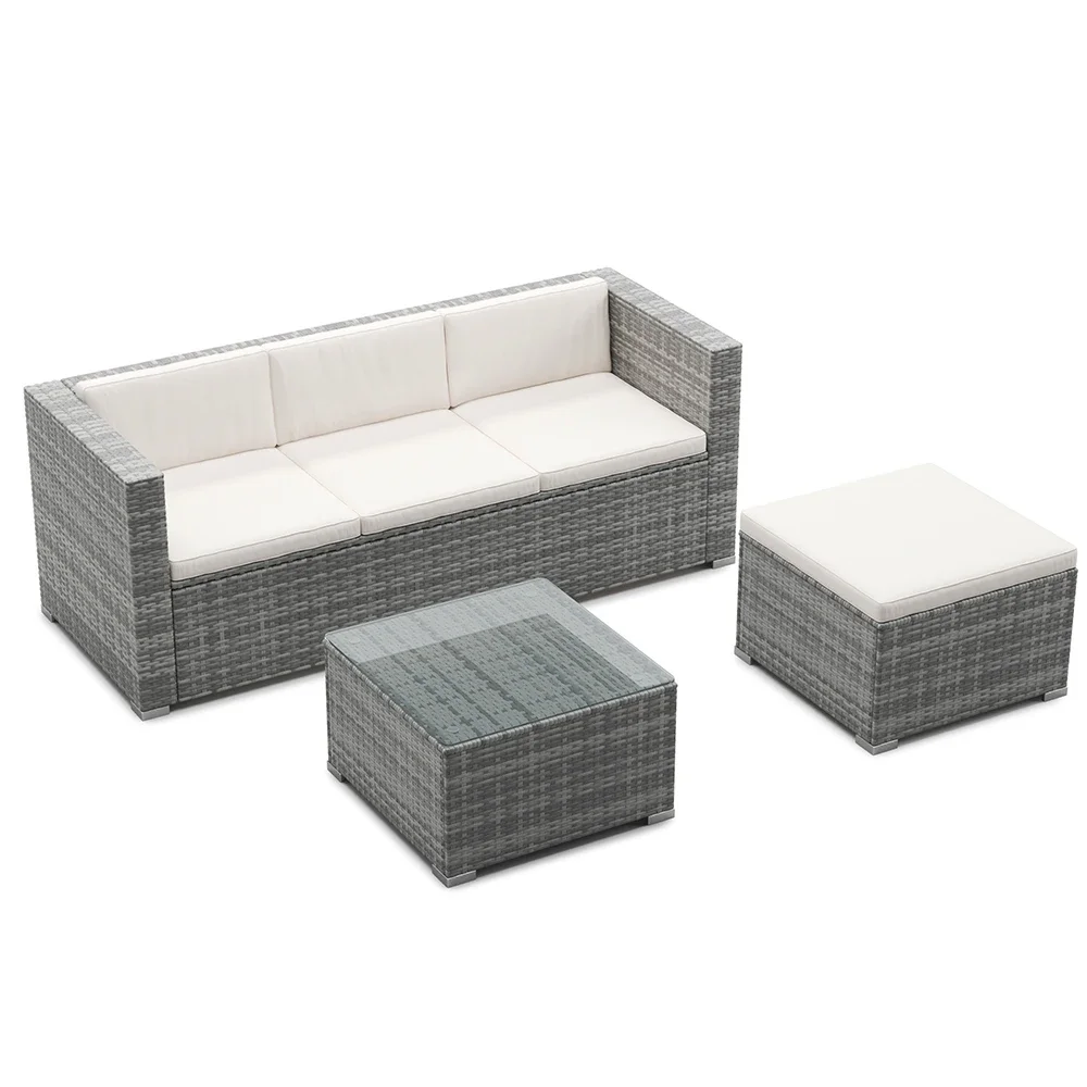 Outdoor Furniture Types - Garden Leisure Steel Rattan Sofa Set