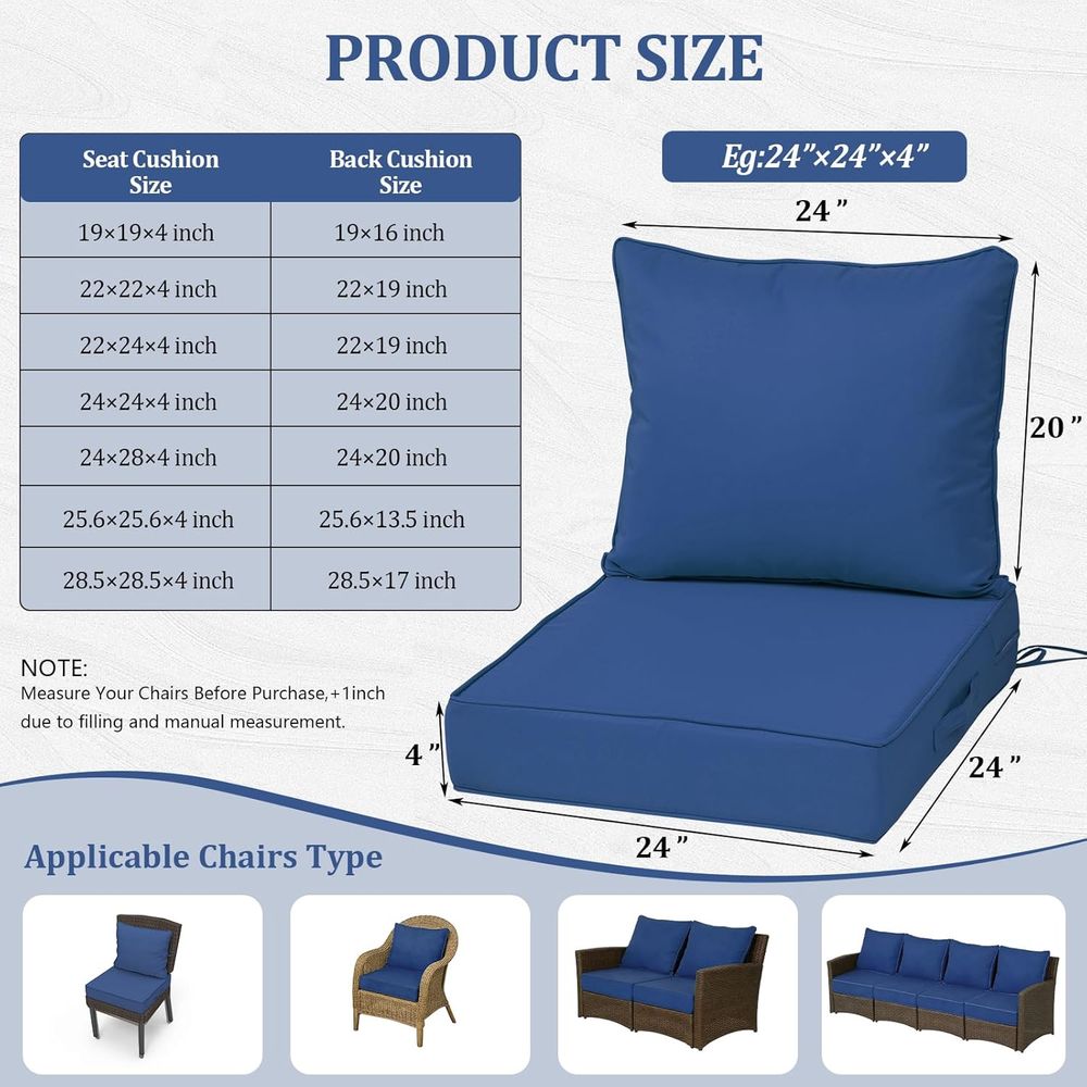 24x24 Outdoor Deep Seat Cushio - đánh giá và giá Outdoor Furniture Patio