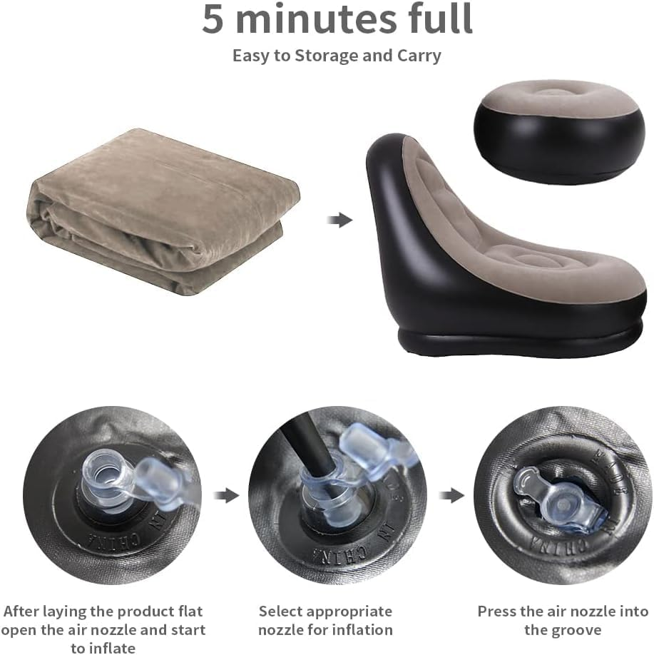 2Pcs Lazy Sofa Inflatable Chai - đánh giá và giá Outdoor Daybed Furniture
