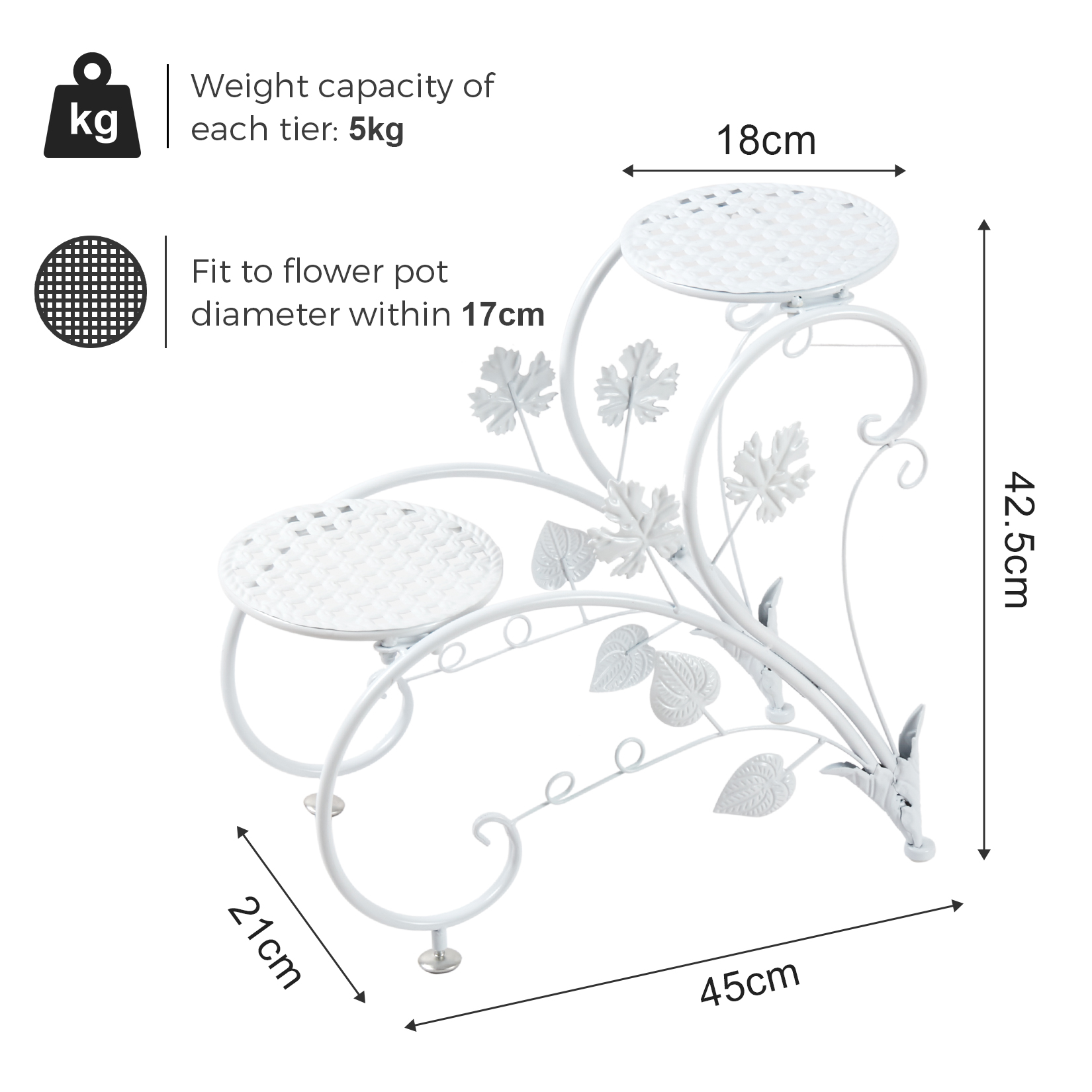 Rustproof Metal Plant Stand 4  - đánh giá và giá Outdoor Furniture On Sale
