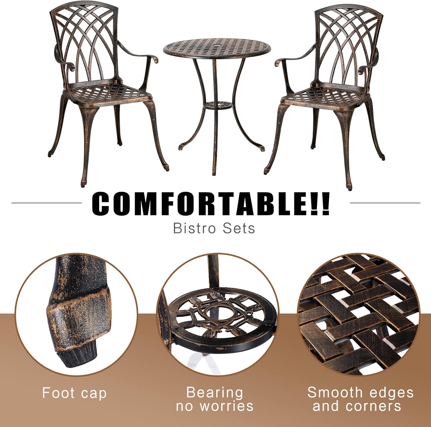 Bronze rust-resistant cast alu - đánh giá và giá Outdoor Furniture Patio