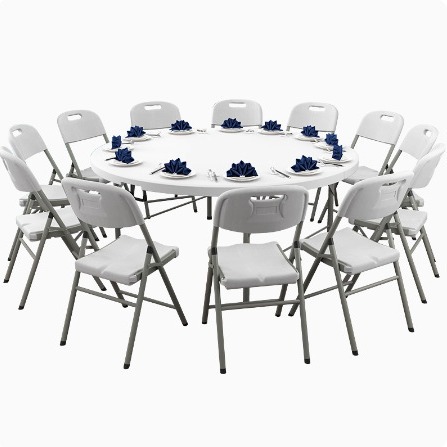 1.8 Round folding table dining - đánh giá và giá Outdoor Furniture Types